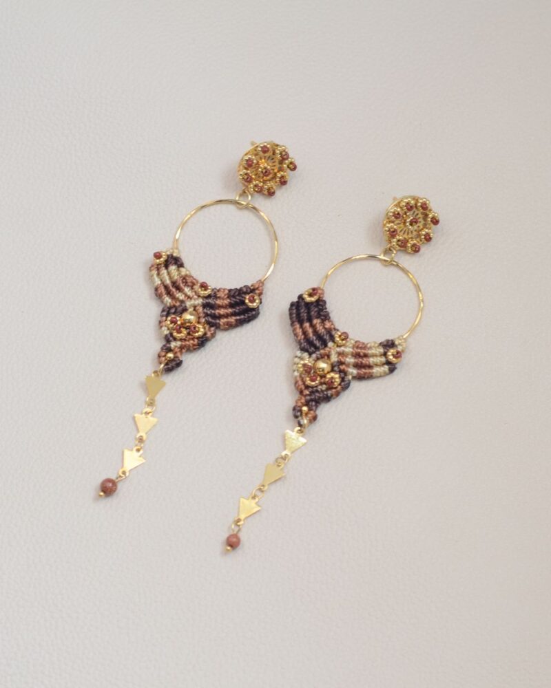 Aretes Harmony Café Dorado