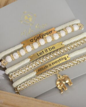 Pulsera dorada en aluminio