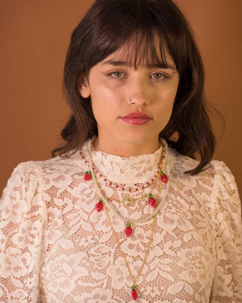 collares de mujer ají
