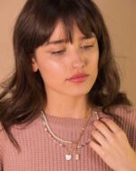 collares mujeres de moda corazon nacar