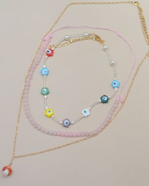 Collar flores dije hongo