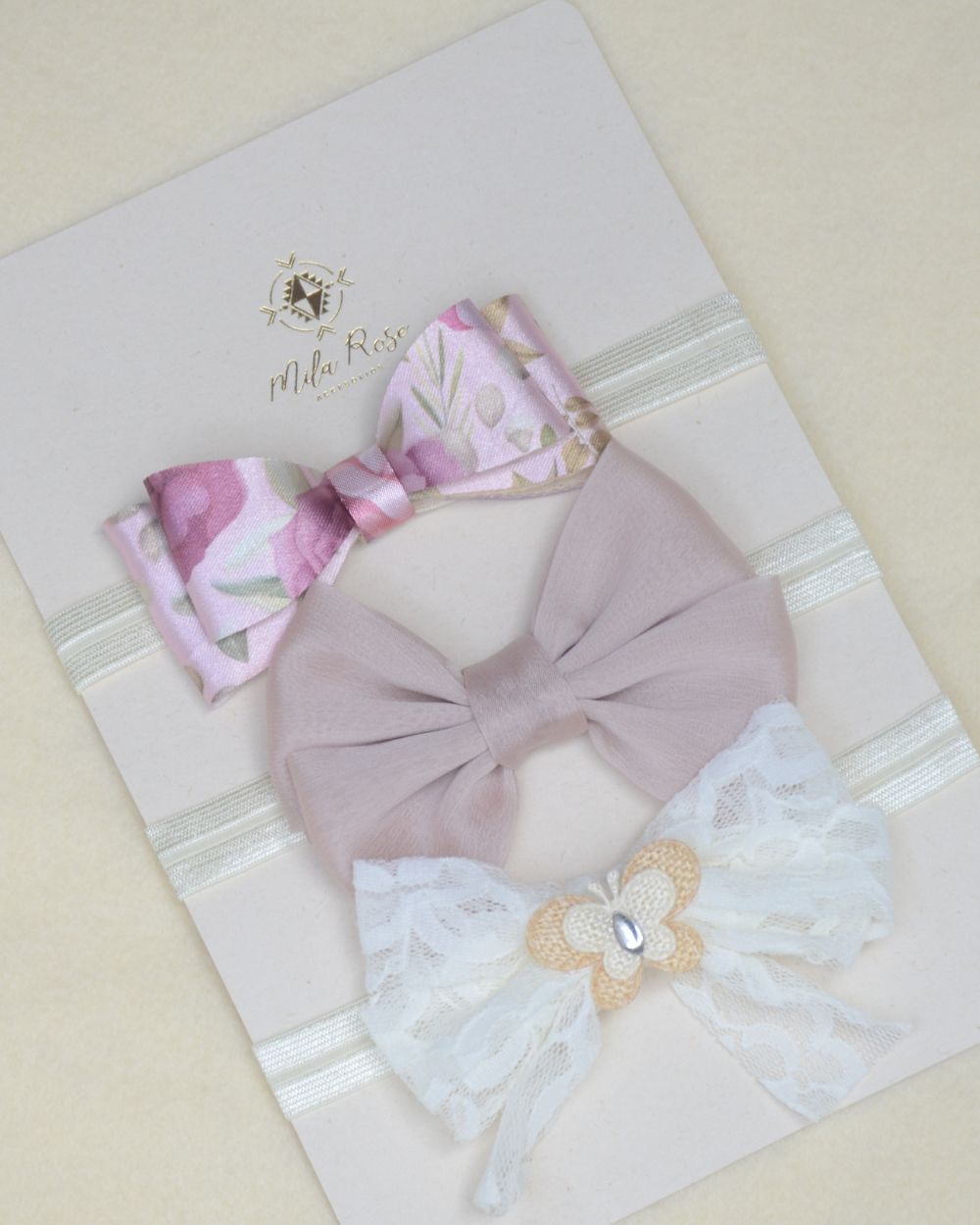 Balaca Set de 3 Moño Estampado - Imagen 3