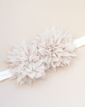balaca en flor beige