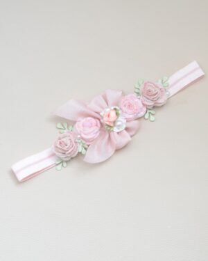Balaca rosa vintage para bebe