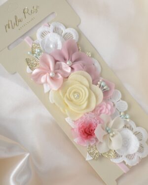 Balaca tocado Orquidea pastel